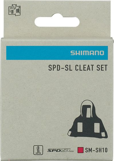Paire de cales Shimano SPD-SL SM-SH10 Rouge Sans flotteur - Pédale de vélo