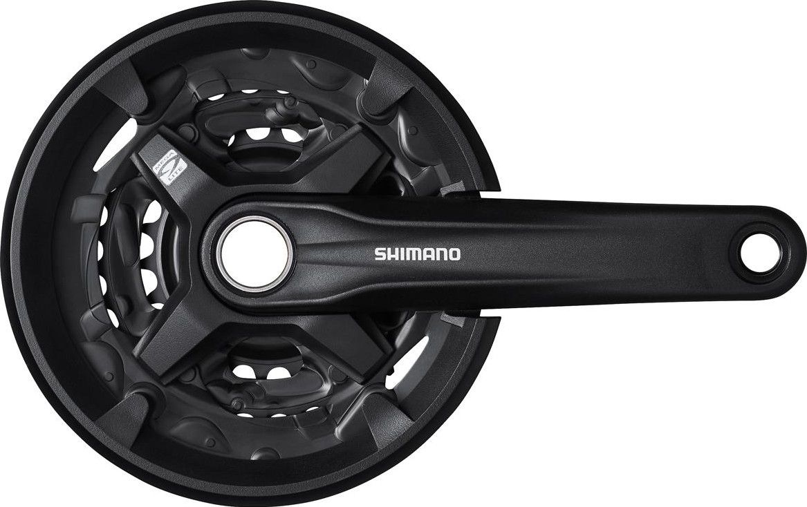 Shimano A073C Pédalier Noir 50/39/30 Dents - Petit Format, Compatible 7/8 Vitesses