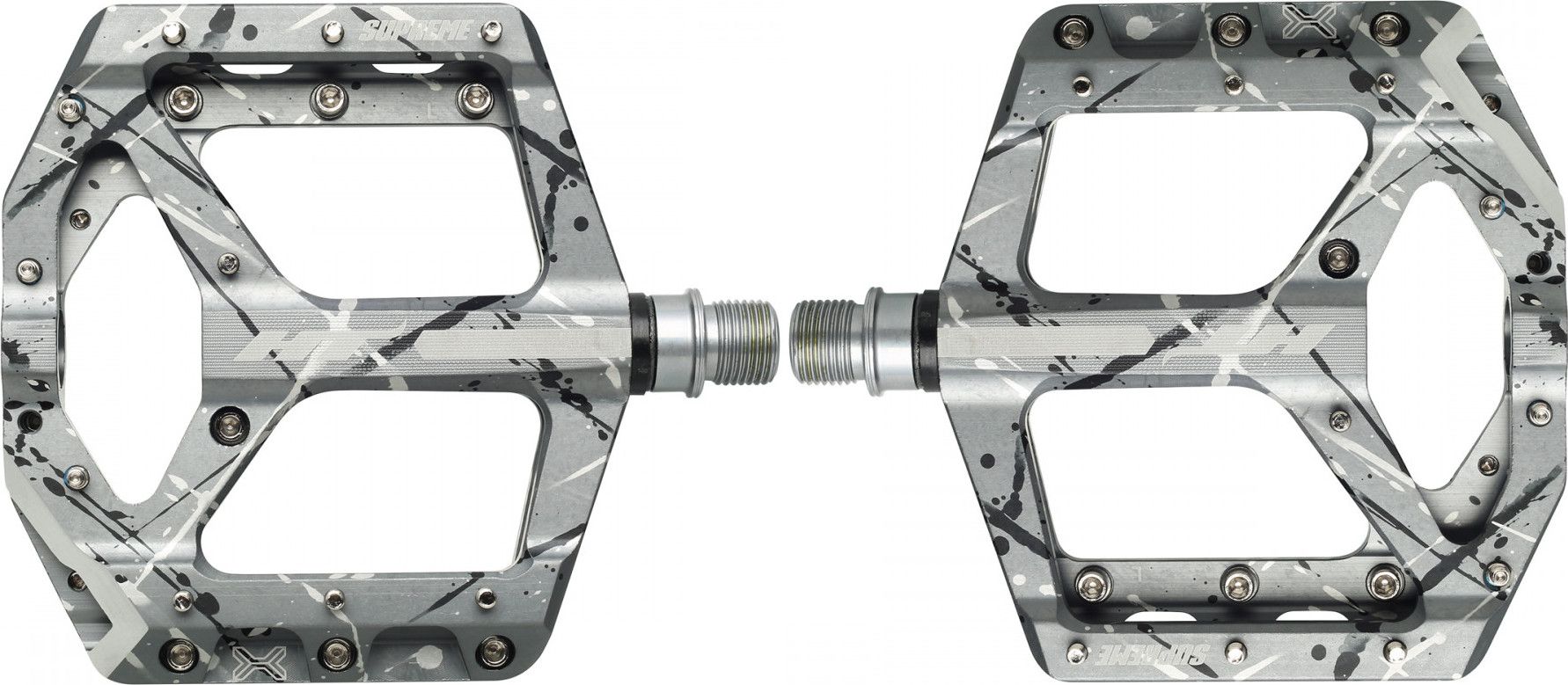 Pair of HT Components Supreme ANS10 Camo Gray Flat Pedals