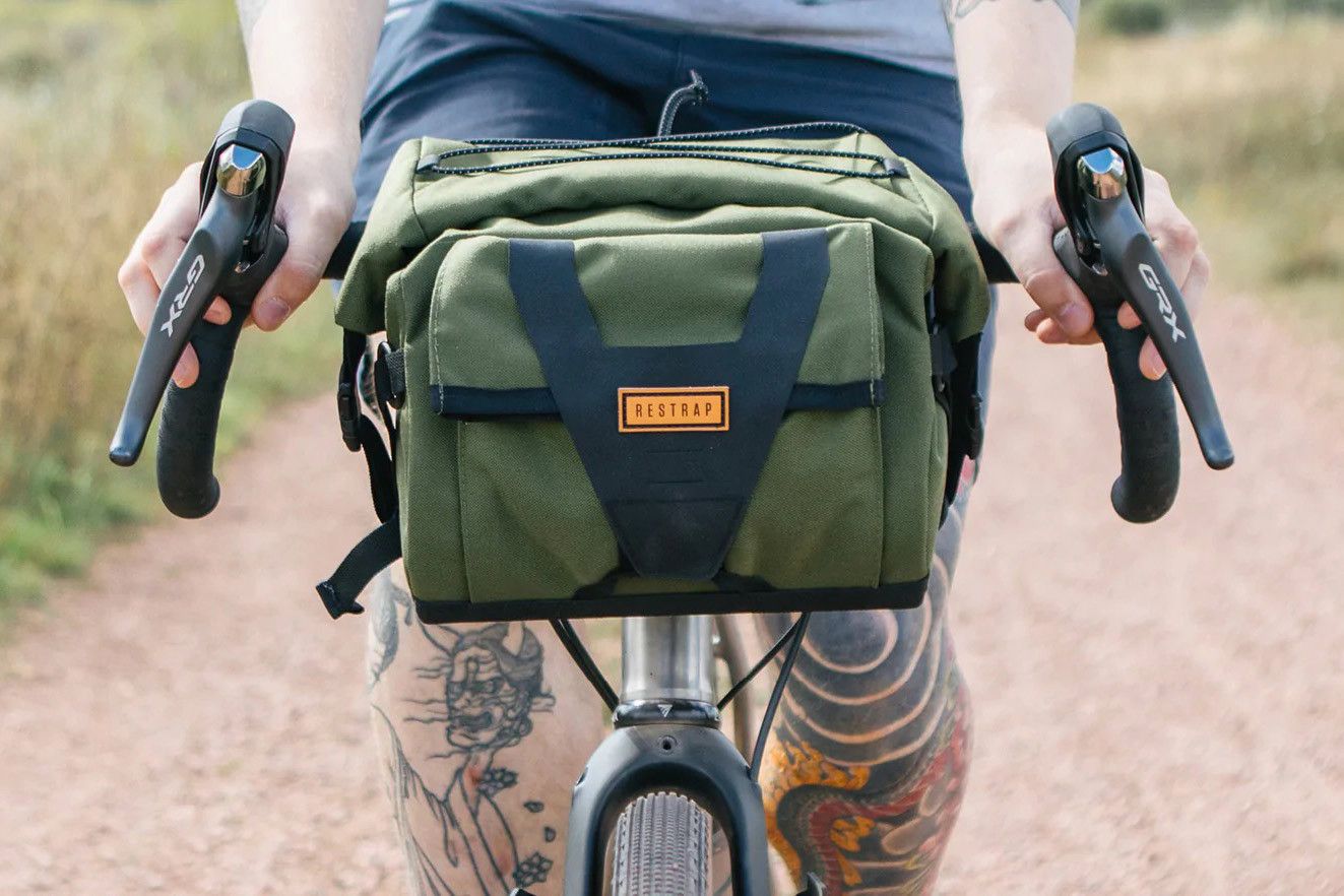 Restrap Bar Pack 10L Handlebar Bag Olive Green | Alltricks.com