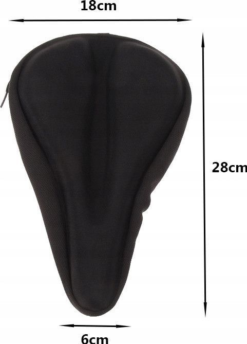 Housse Selle Vélo Wenbones Ultra Confort Silicone Gel - Noir - VTT & Route Homme/Femme