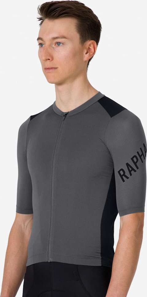 Men's Rapha Pro Team Training Short Sleeve Jersey Grey/Black