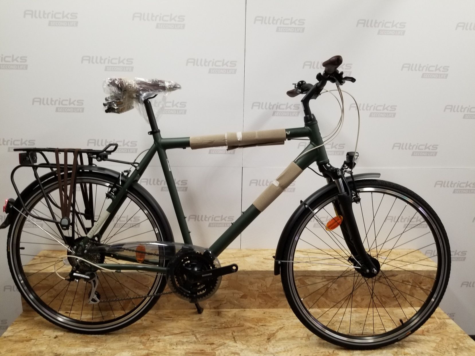 Hybrid bike BTWIN UTK 500 HOPRIDER HF Green