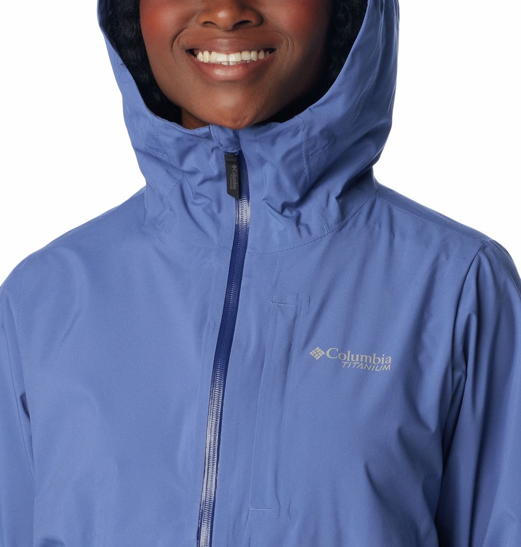 Blue waterproof jacket womens on sale