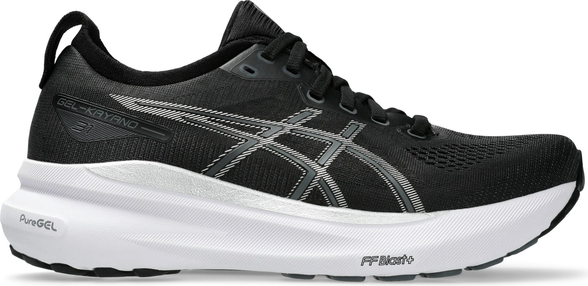 ASICS Men\'s Running Shoes GEL-KAYANO 31 Black/White Asics Gel-Kayano 31 Black Men main image 2