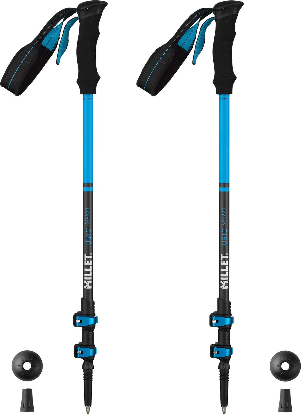 CMP Bâtons De Randonnée Iseran Mixte – Aluminium 7075, Réglables 61,5-135 Cm, Poignée Liège, Pointe Tungstène