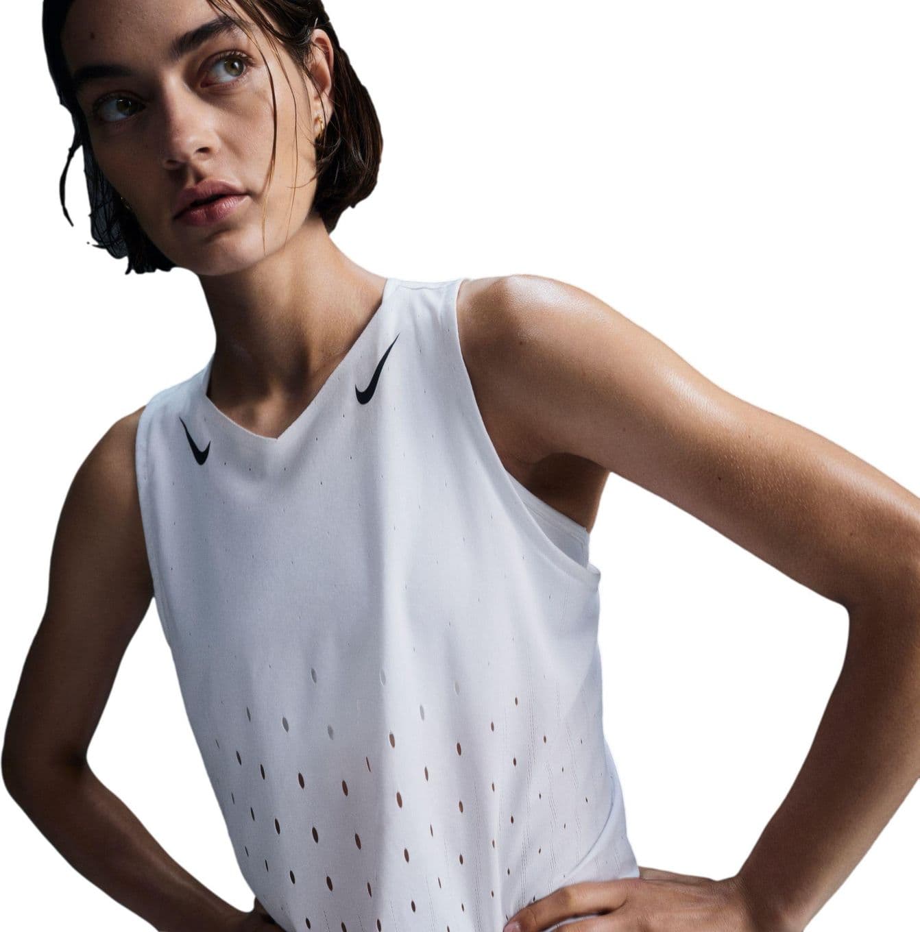 Women's Nike AeroSwift White Tank Top