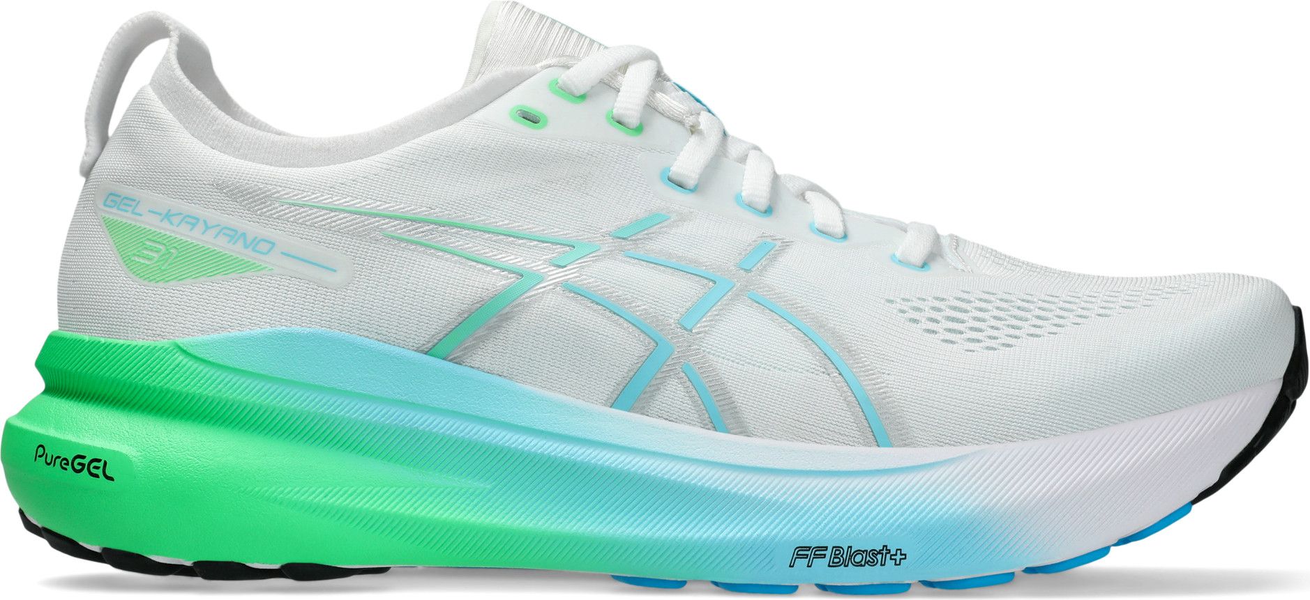 Asics Gel-Kayano 31 Laufschuhe Weiß/Blau/Grün Herren