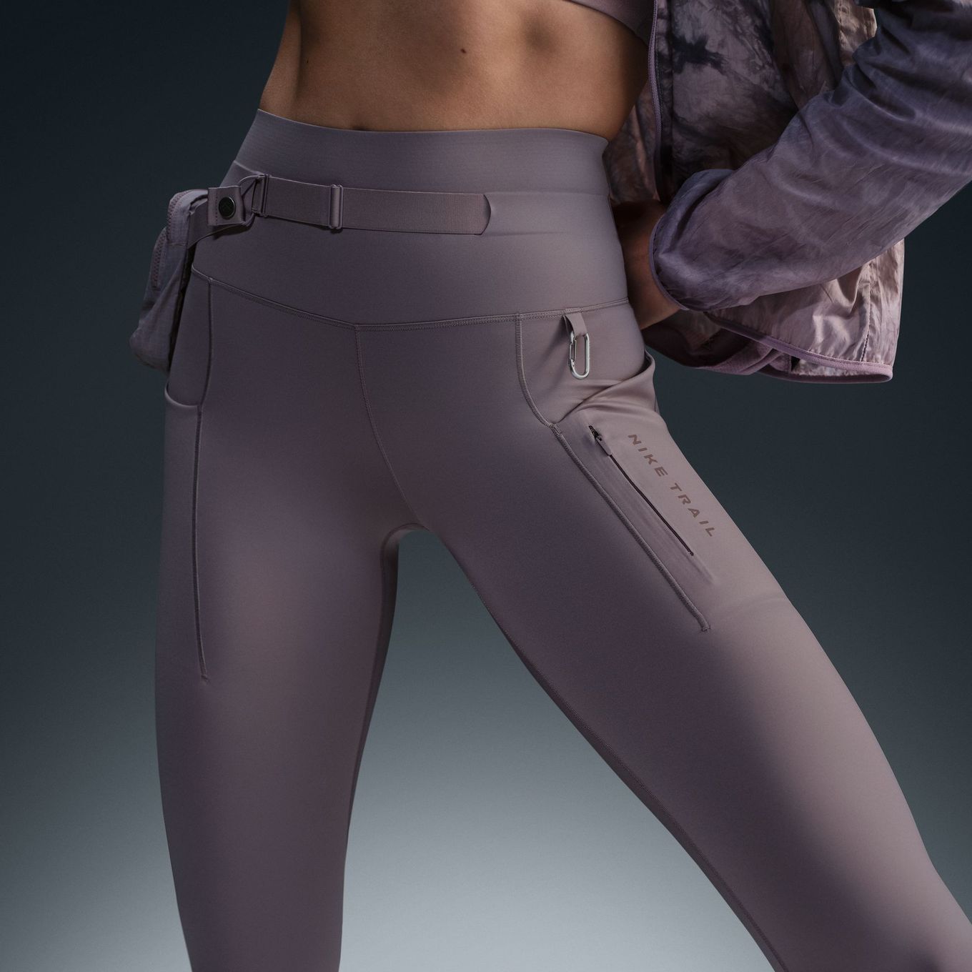 ★★Nike★★ Dry Fit High Waist 78 Trail Tights Light Violet Women's 7/8 Nike Trail Go Violet Tights | Alltricks.com