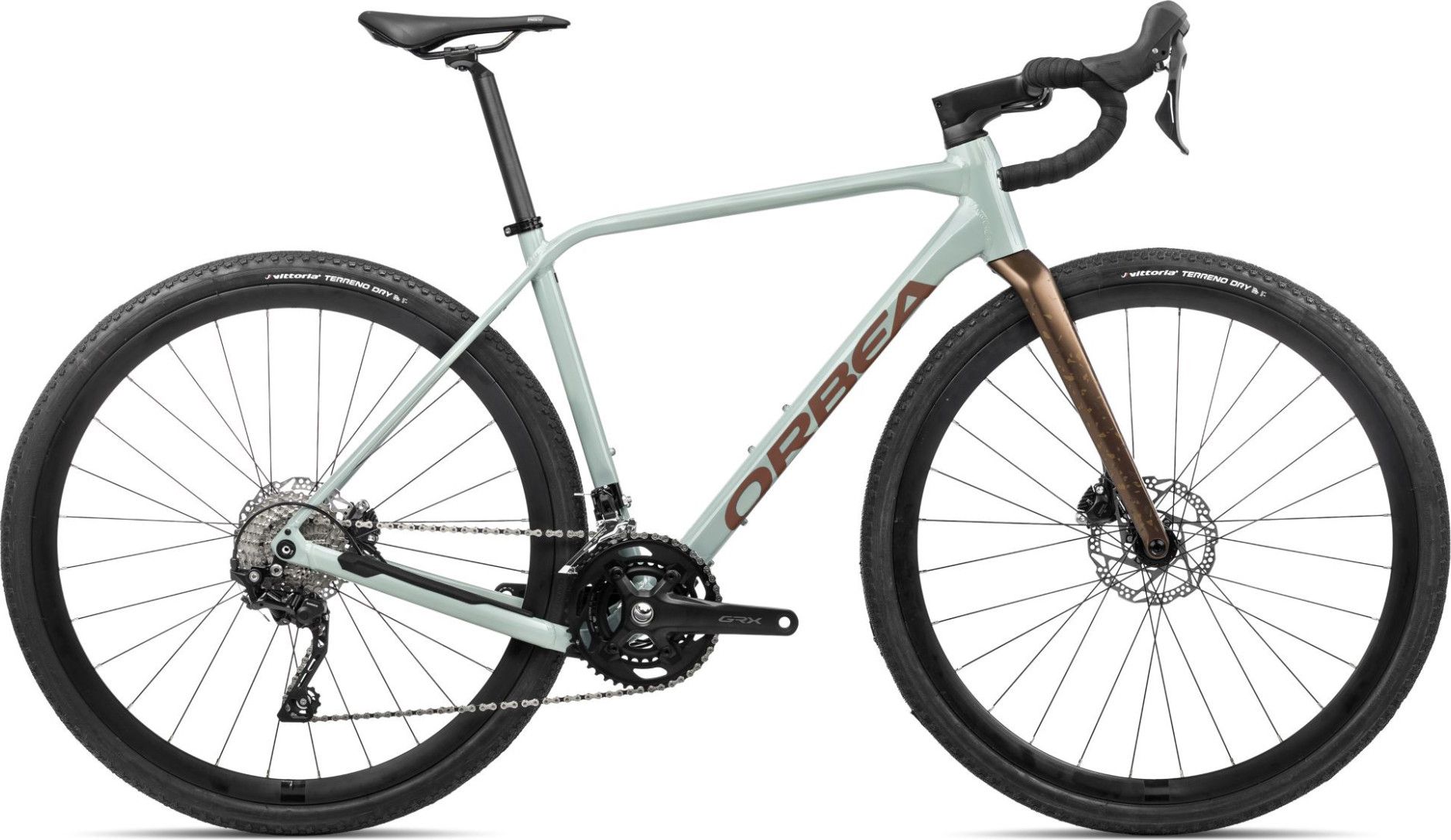 Gravel bike Orbea Terra H40 Shimano GRX 10V 700 mm Bleu Stone Marron Copper 2024 Alltricks