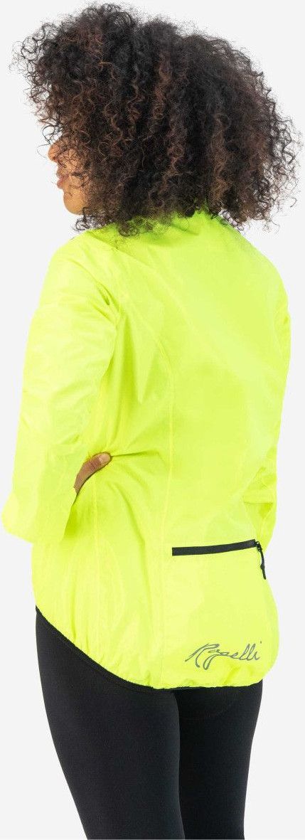 Rogelli Core Veste Vélo Pluie Vent Femme Jaune - Protection Légère Et Respirante