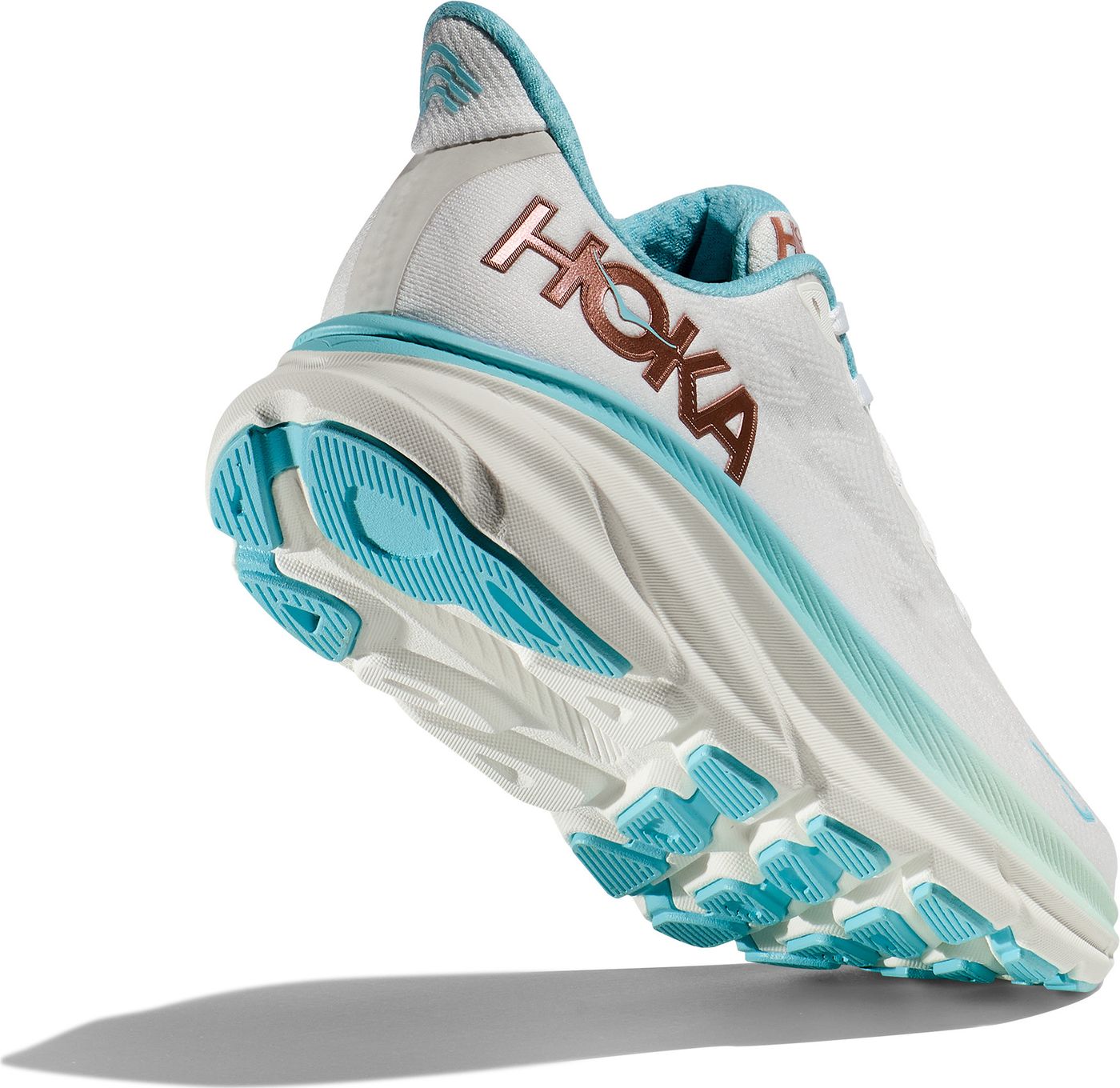 Hoka Clifton 9 Running Shoes White / Blue / Gold Women