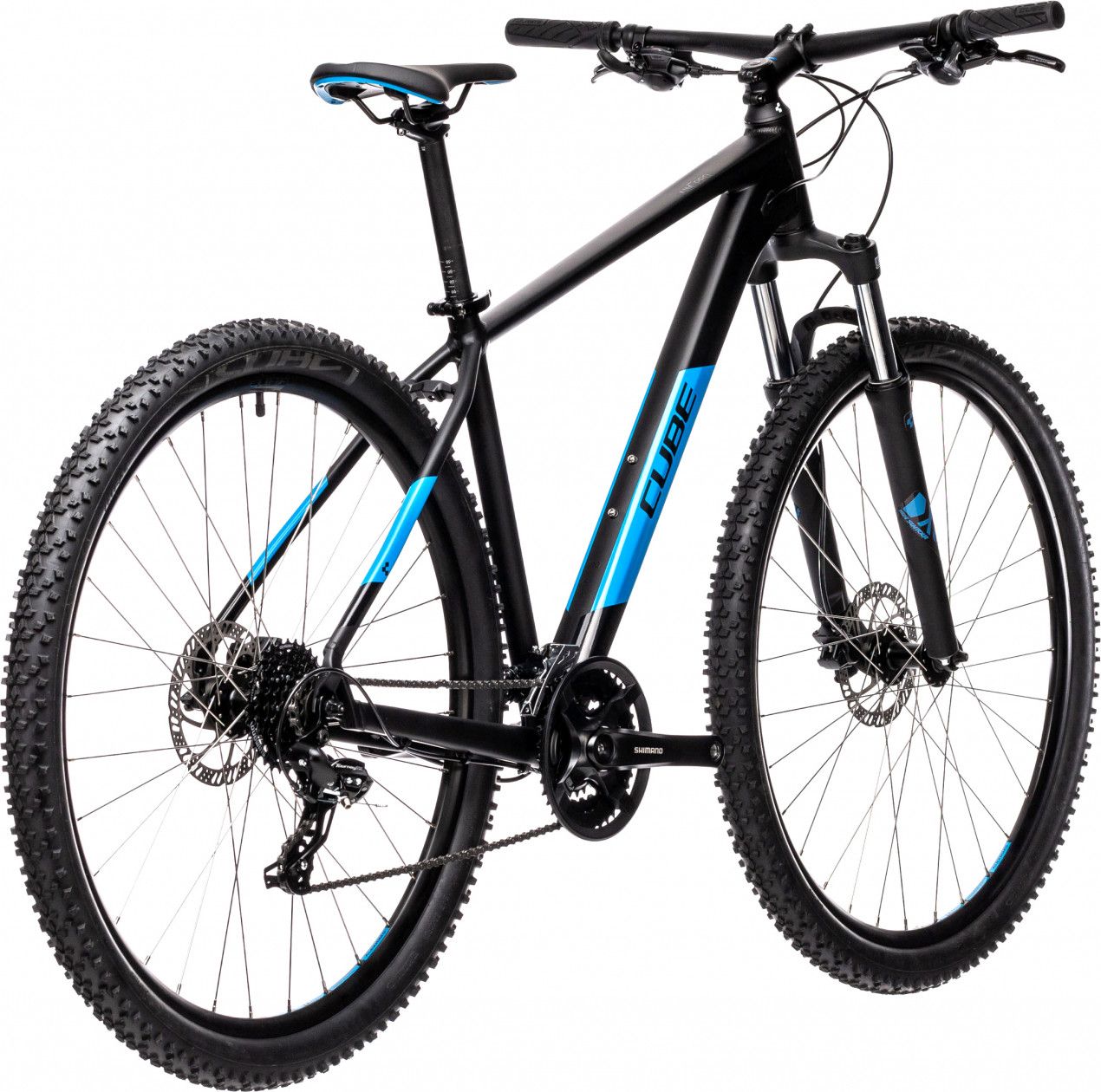 Cube Aim Pro Hardtail MTB Shimano Tourney 8S 29 Black Blue 2021 Alltricks