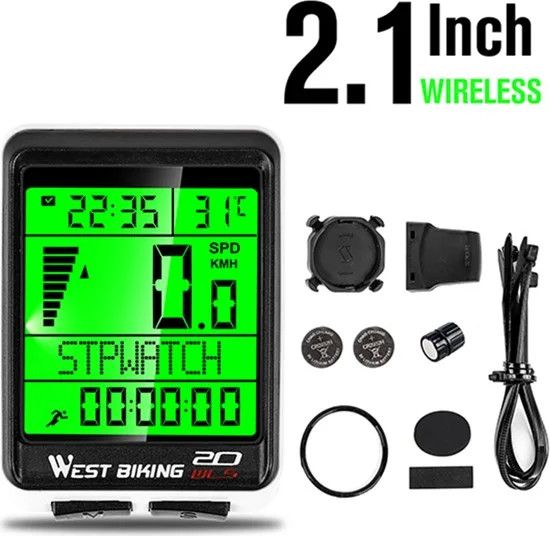 Compteur sans fil pour vélo - SYT146 - Grand écran multifonction - Alertes de vitesse excessive - Sport
