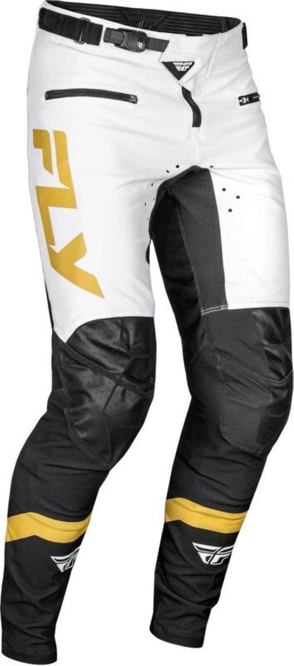 Pantalone Fly Racing Rayce Bianco/Nero/Oro Bambino