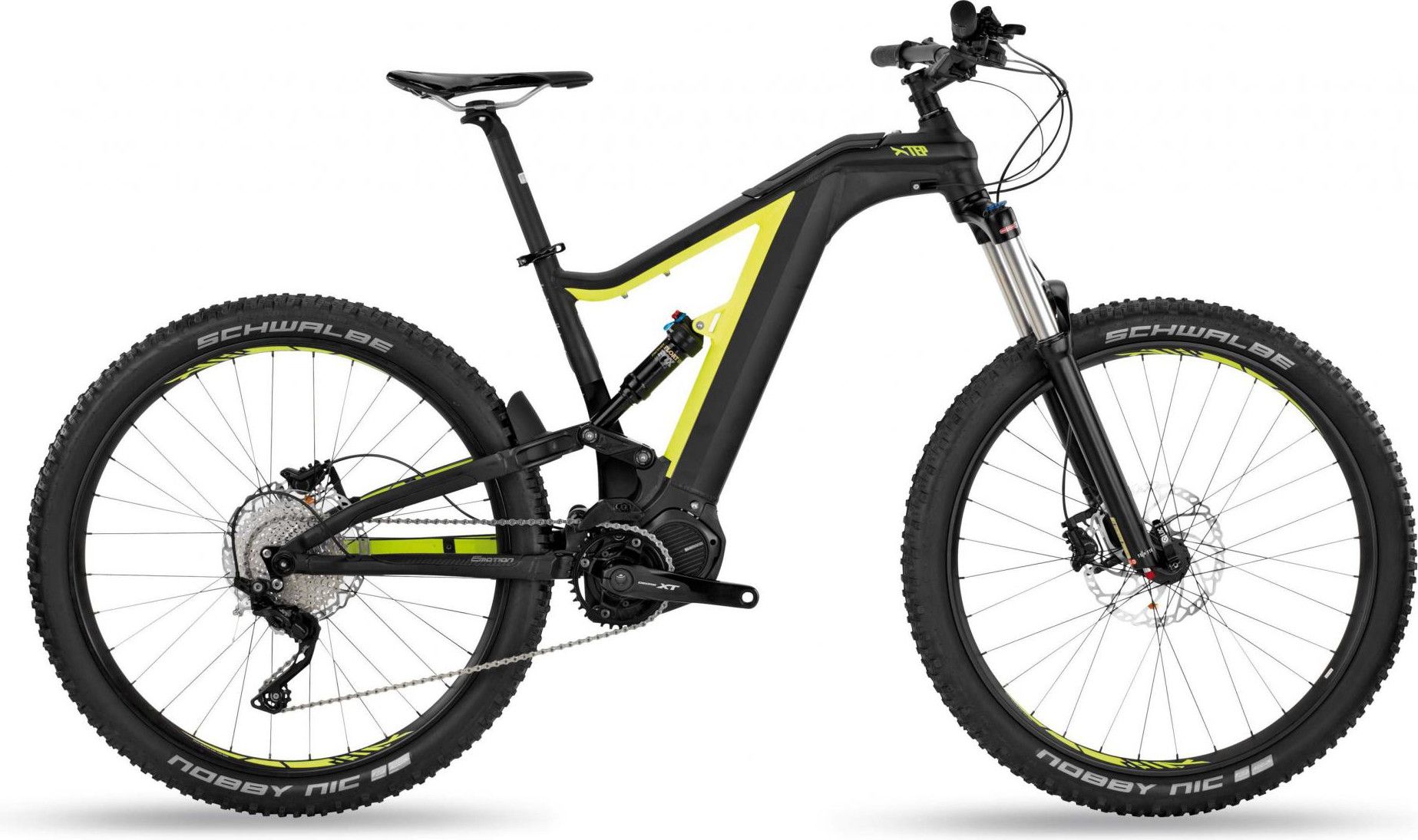 BH Full Suspension Electric Bike X Tep Lynx 5.5 Pro L 27.5 Shimano XT 10s Black Yellow 2019 Alltricks