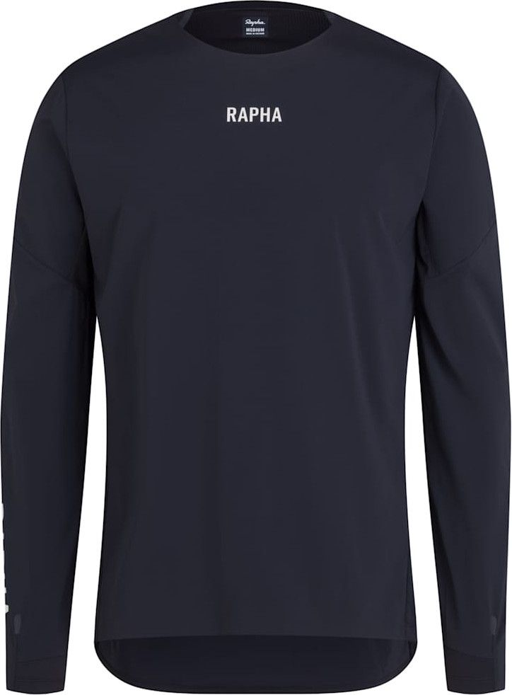 Men's Rapha Trail Finale Windblock Long Sleeve Jersey Black/White