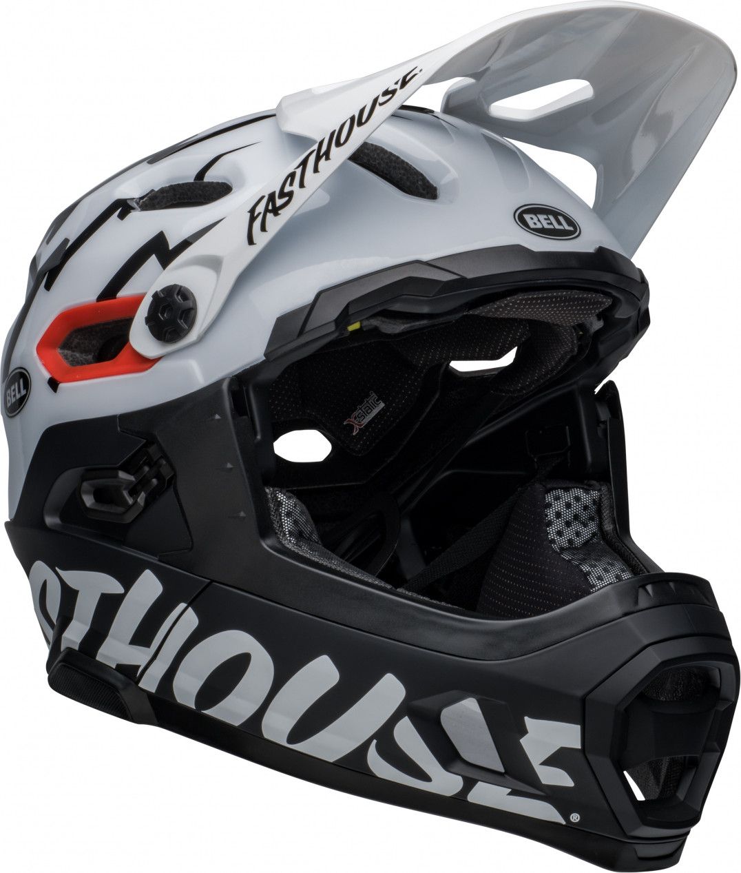 Bell Super DH Mips Helmet with Detachable Chin Strap White Black Alltricks