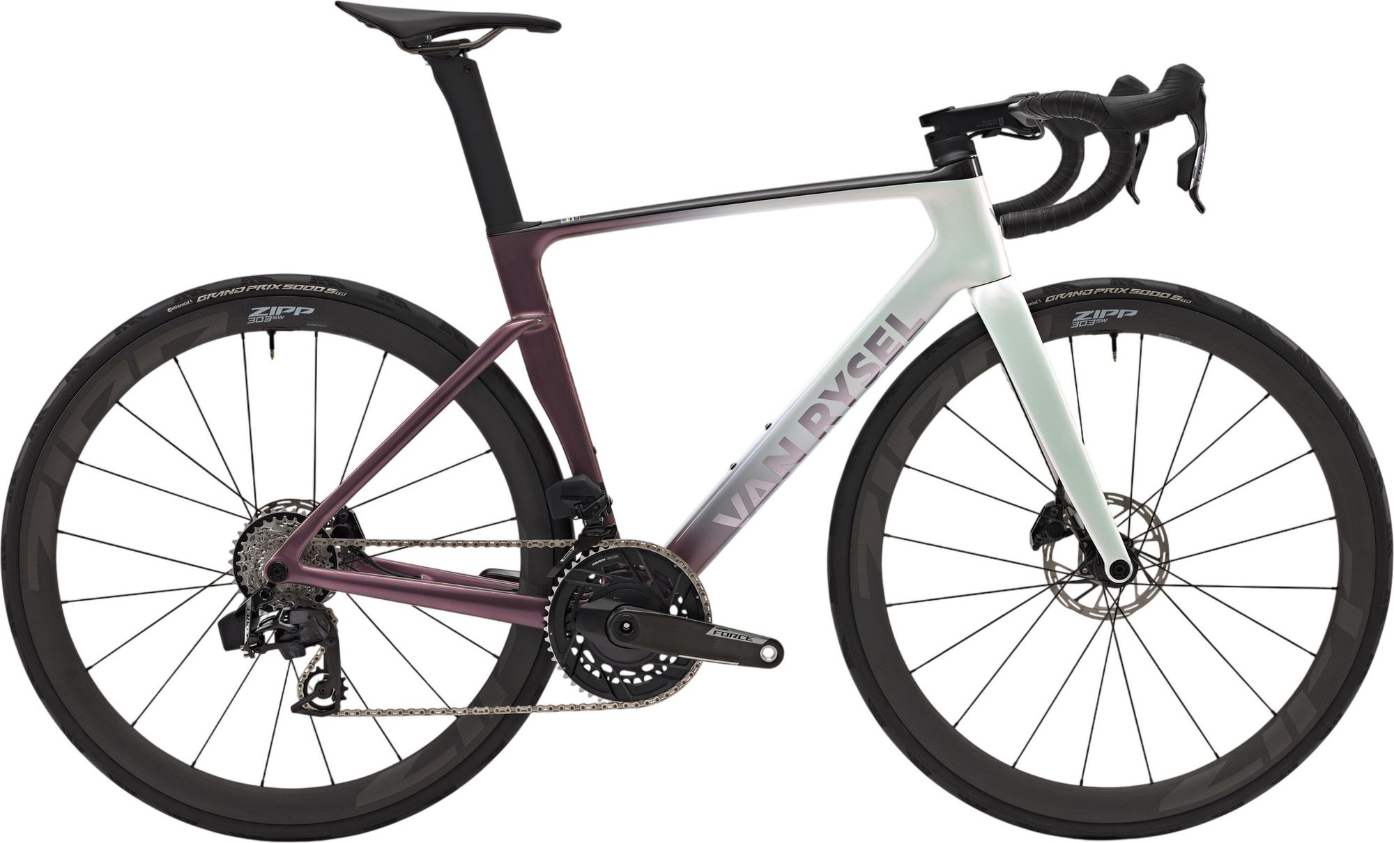 Rennrad Van Rysel RCR Pro Sram Force AXS 12-Gang 700 mm Wei/Lotusrosa |  Alltricks.de