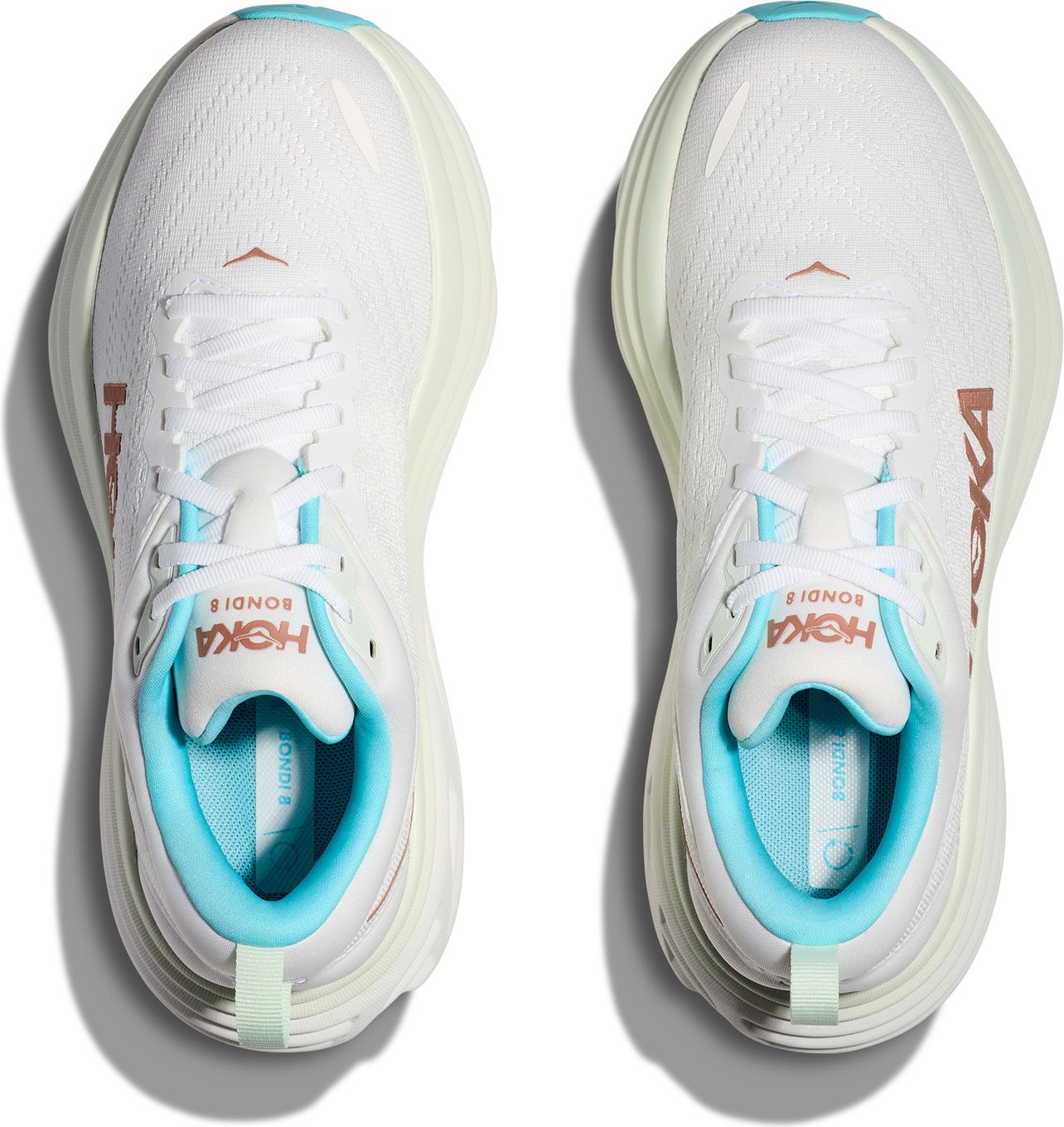 Hoka Bondi 8 White/Blue/Gold Women display picture 2