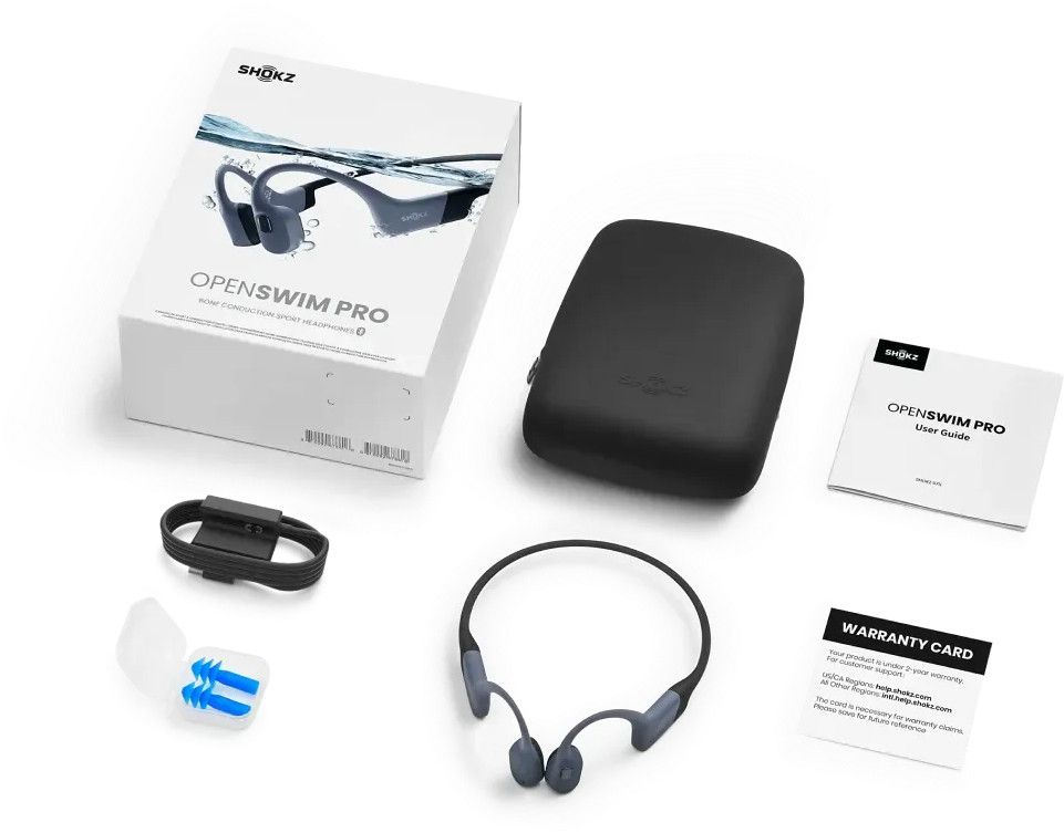 Shokz OpenSwim Pro USB-C Grey bone conduction headphones