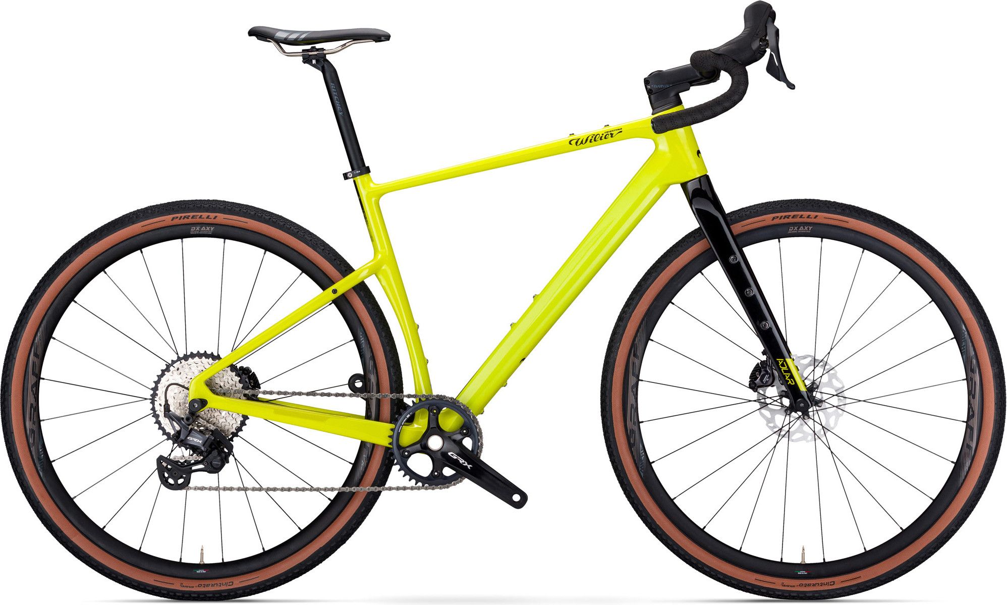 Wilier Triestina Adlar Gravel Bike Shimano GRX 12S 700 mm Lime Green 2024