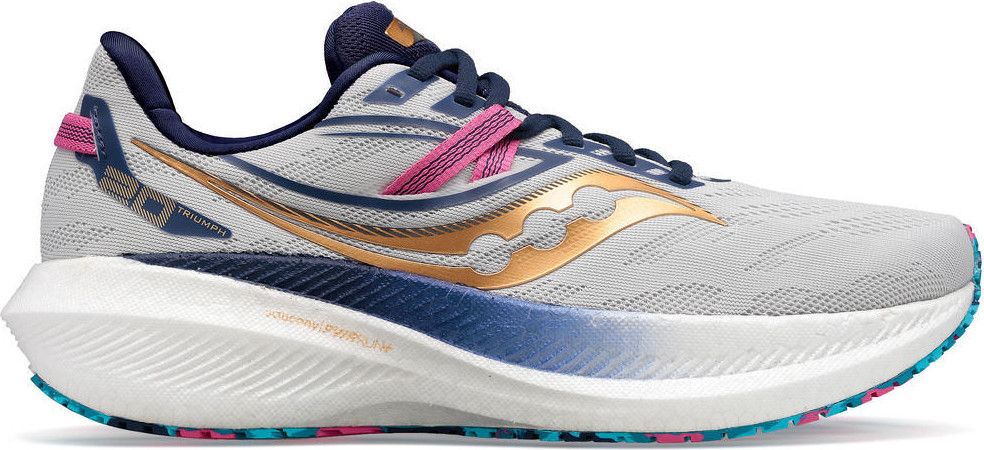 Saucony Triumph 20 Prospect White Gold Blue Women s Running Shoes Alltricks