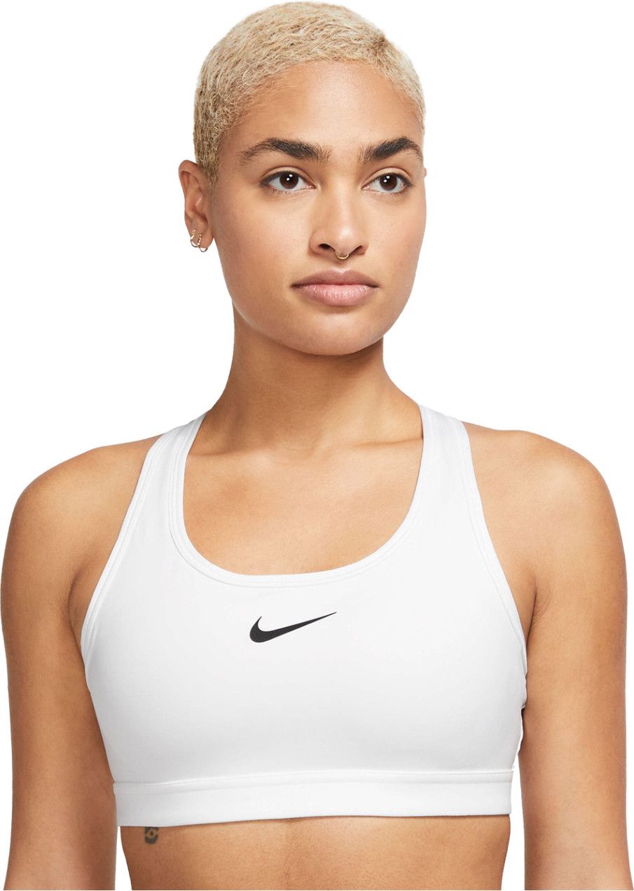 Nike Swoosh Medium Support Bra White | Alltricks.com