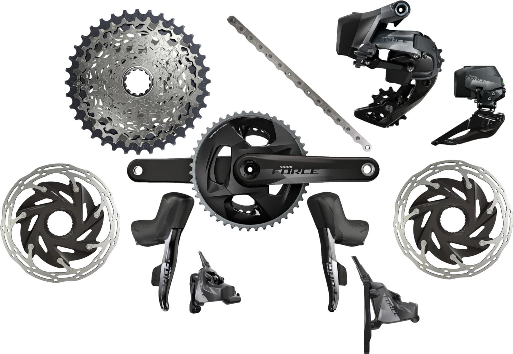 SRAM FORCE AXS クランク 170mm 46-33 dub - パーツ