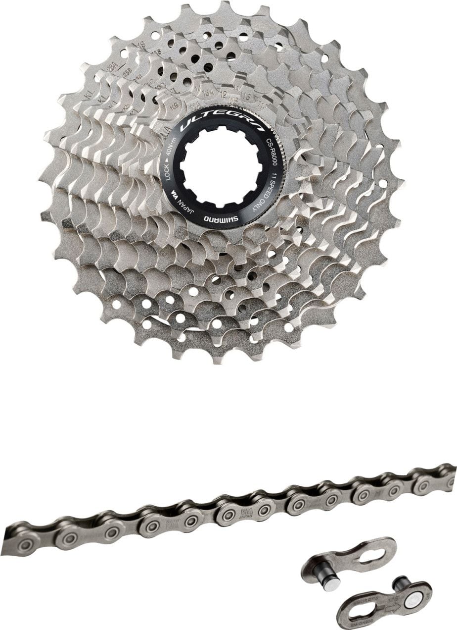 Pack Cassette Shimano Ultegra CS R8000 11V 11 32 Chaine Shimano XT Ultegra HG701 Quick Link 11 Vitesses 116 Maillons Alltricks