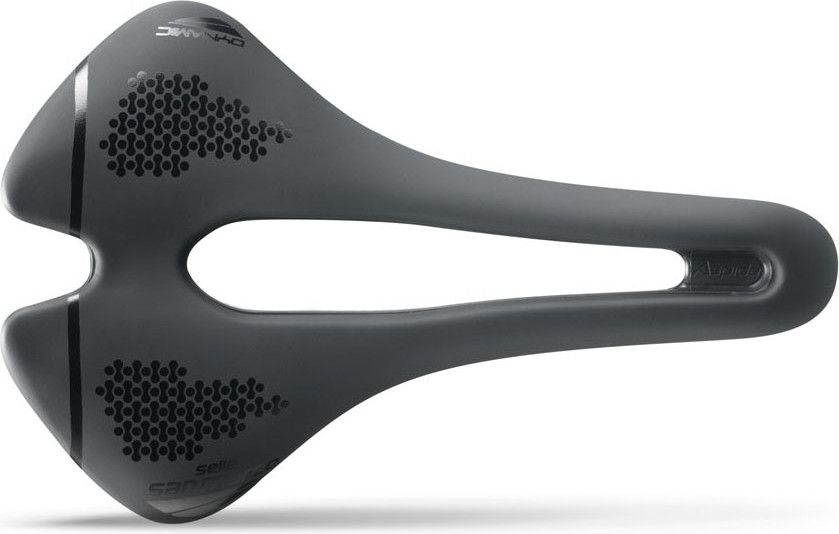 Selle San Marco ASPIDE Short Dynamic - Selle Vélo Route Légère, Trou Anatomique, Cadre Manganèse Résistant - Taille L3, Noir