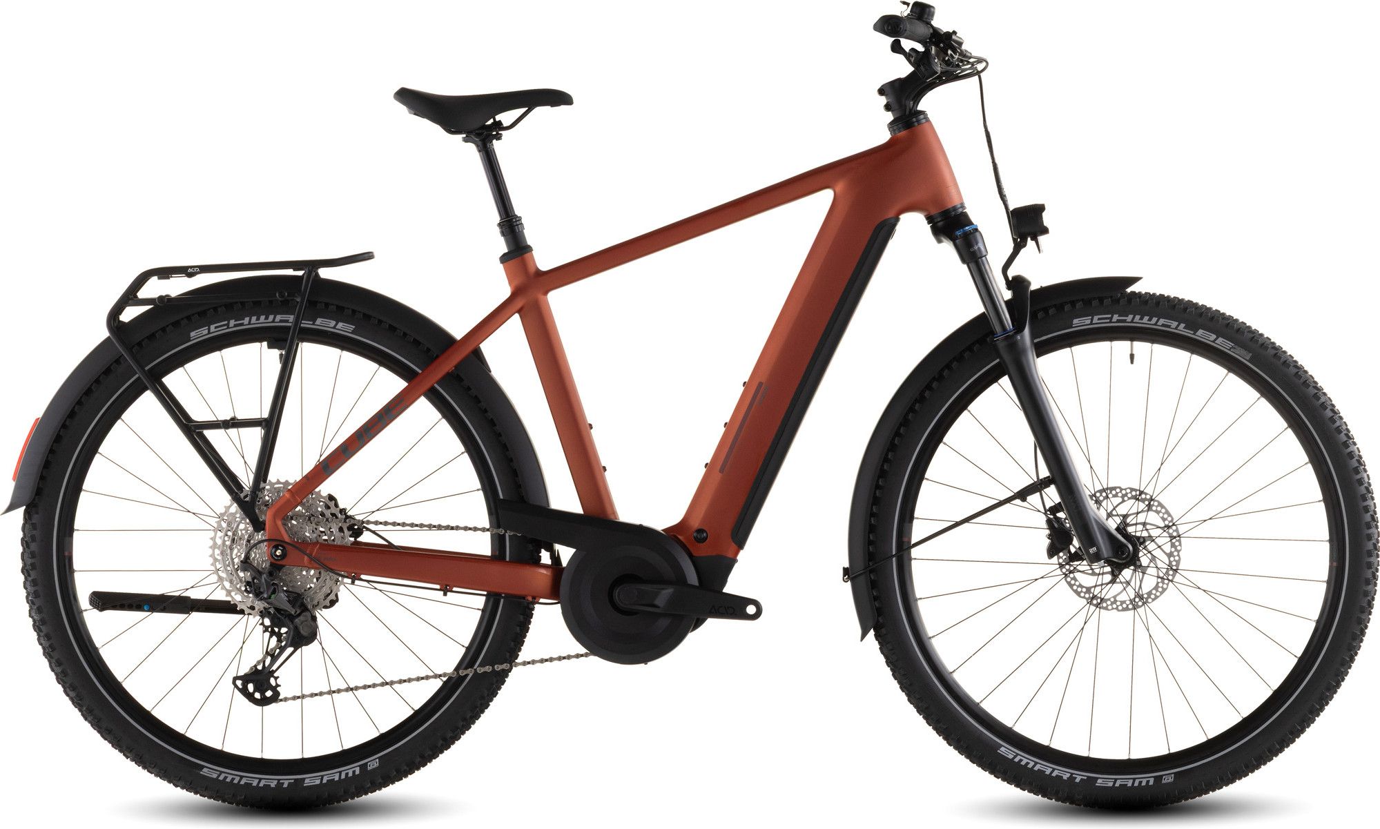 Cube Nuride Hybrid Pro 600 Electric Trekking Bike Shimano Deore/Deore XT  12S 600 Wh 29'' Chilli Red Orange 2026 | Alltricks.com