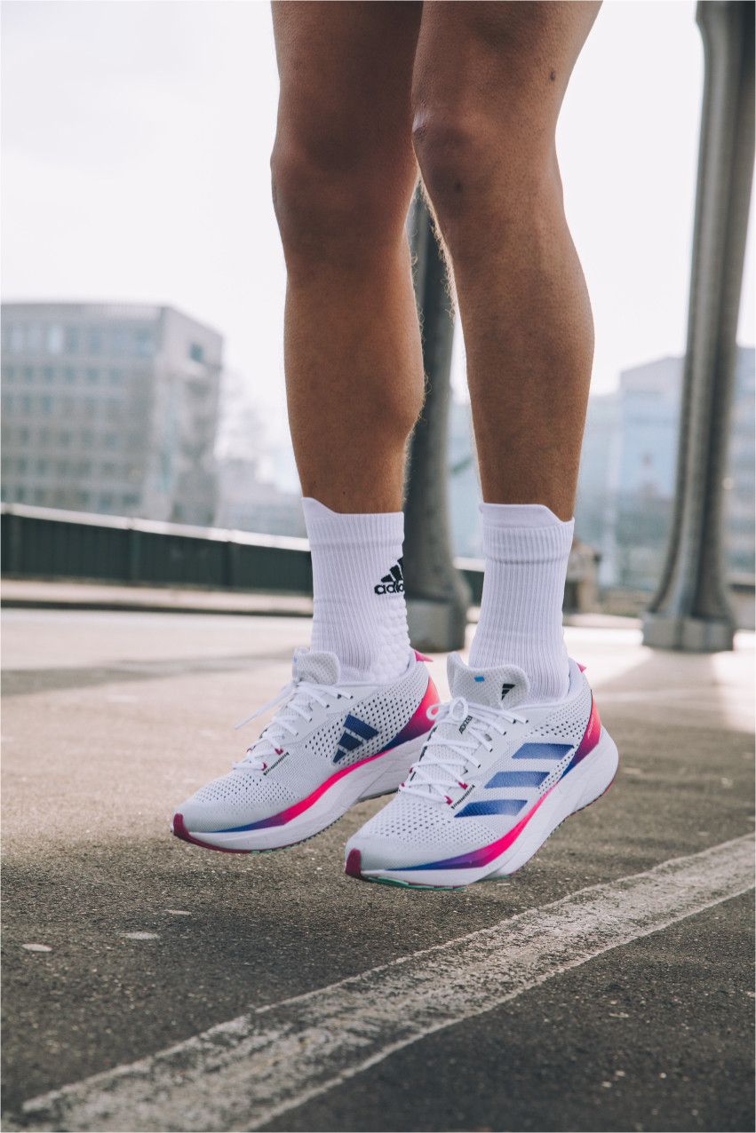 Adidas Adizero‎ SL Men\'s Running Shoes White Blue Pink Athletic Sneakers Size 7 adidas running Adizero SL White Blue Pink | Alltricks.com main image 4