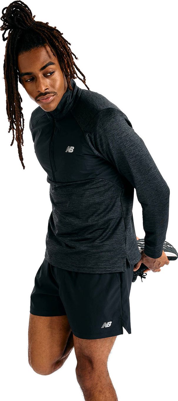 Camiseta Térmica New Balance Athletics Heat Grid Negra Hombre 1/2