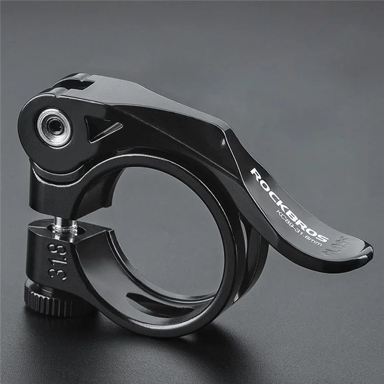 YOCDNOV Collier De Selle Vélo Rapide 31.8mm - 2 Pièces En Alliage Aluminium Noir - Pour VTT, Vélo De Route, Tige De Selle