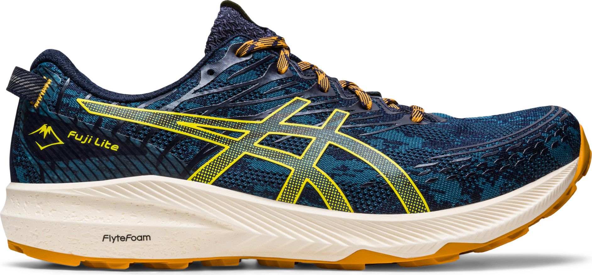 Asics Fuji Lite 3 Blue Yellow Trail Running Shoes Alltricks