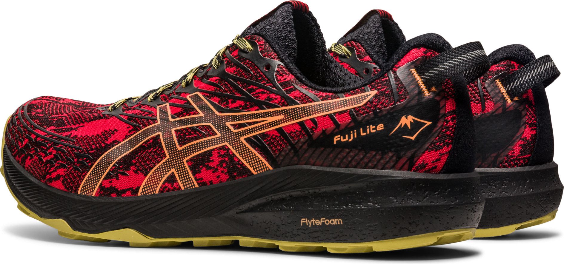 Asics Fuji Lite 3 Red Black Trail Running Shoes Alltricks