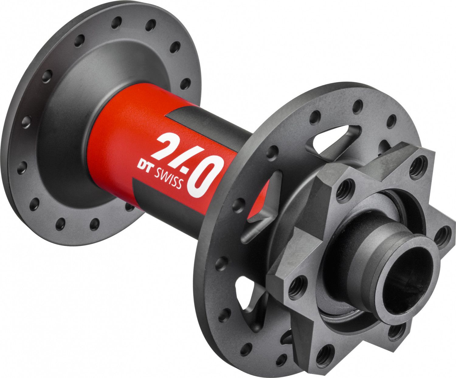 DT Swiss 6-boulons 28 Trous Moyeu Avant DT Swiss VR 240 Pour VTT - Axle Boost 110x15mm - 28 Trous - Fixation Disque 6 Trous IS - Côté Droit Moyeu
