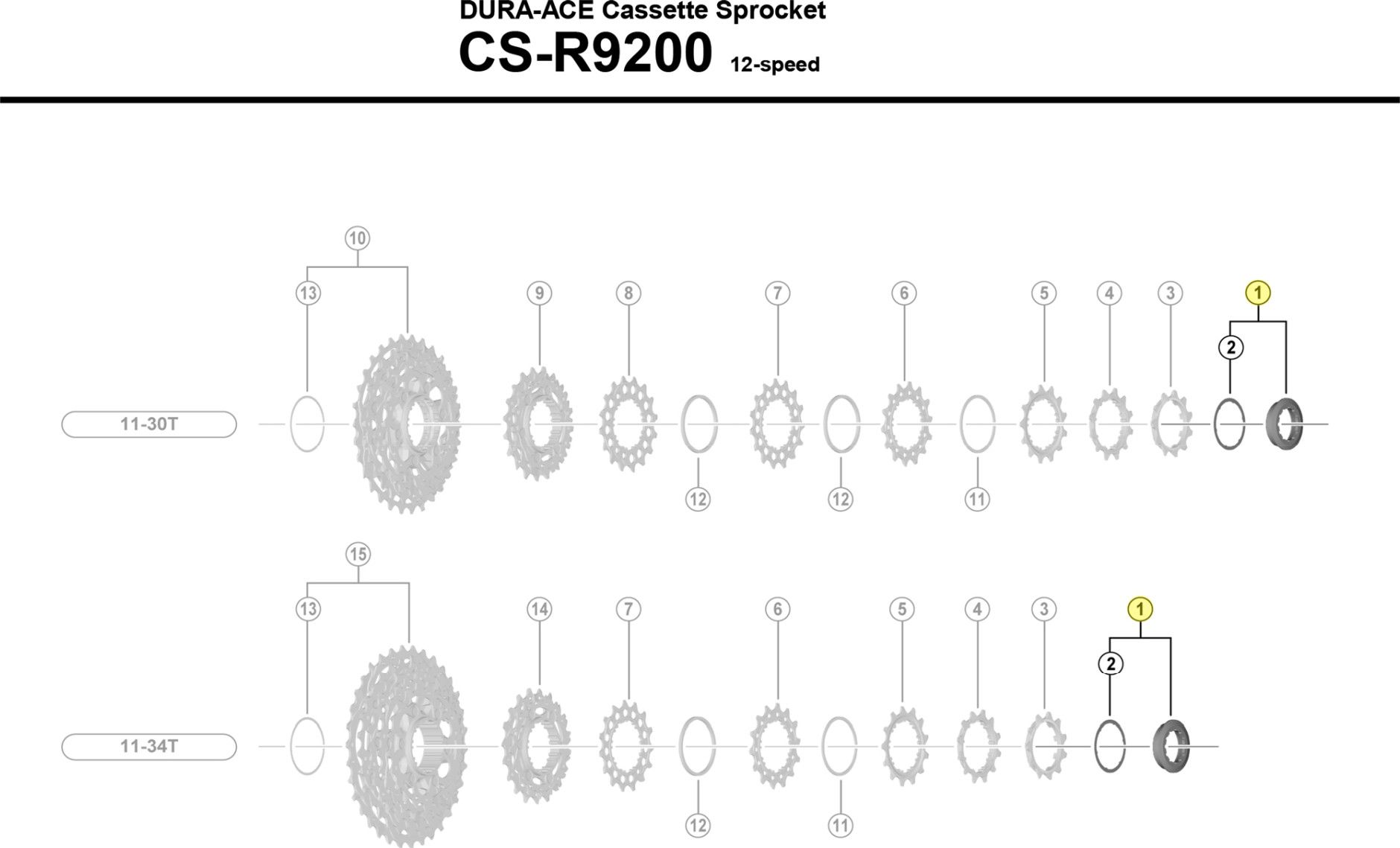 Ecrou De Cassette TISO - Compatible Shimano - 11 Dents - Rouge - NEUF