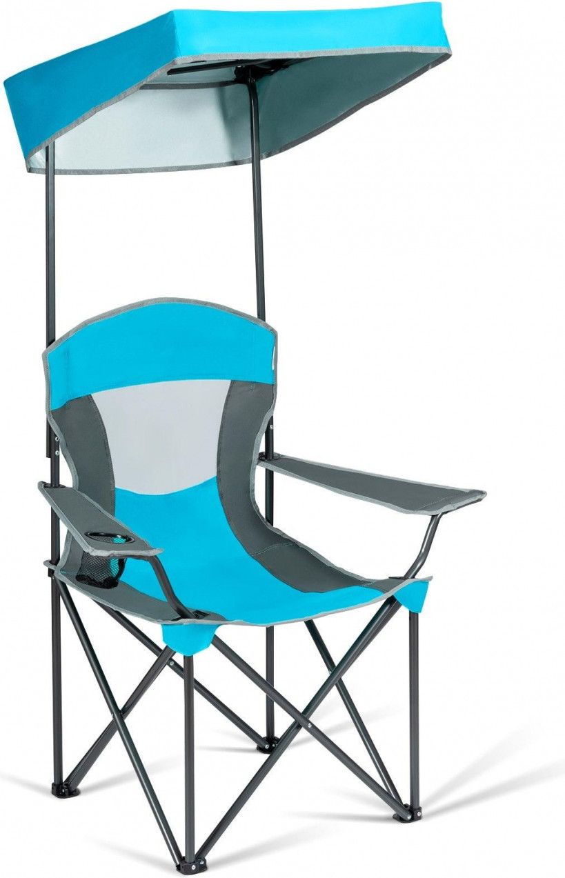 Chaise Camping Avec Auvent Huskfirm - Protection Solaire UPF 50+ 150kg