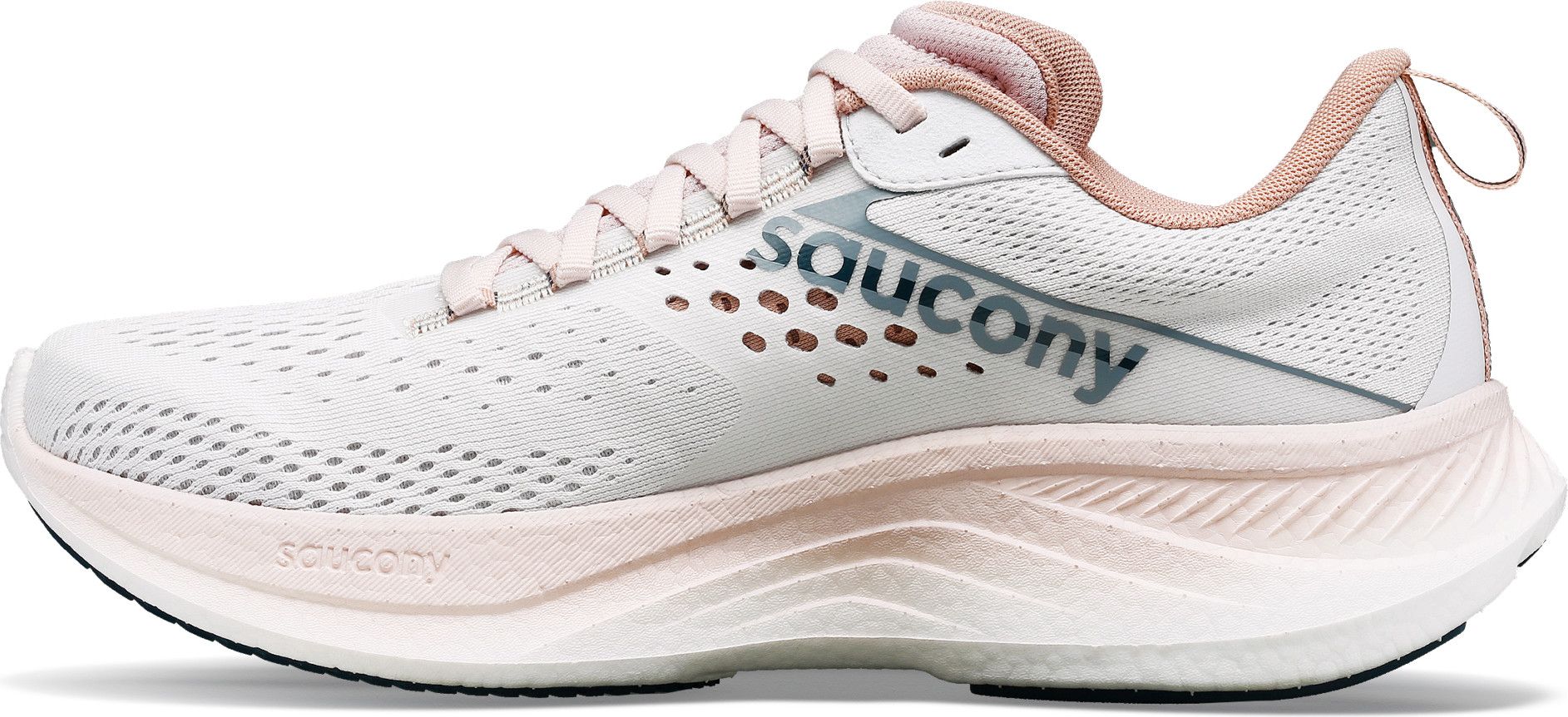 Women s Running Shoes Saucony Ride 17 Blanc Rose Alltricks