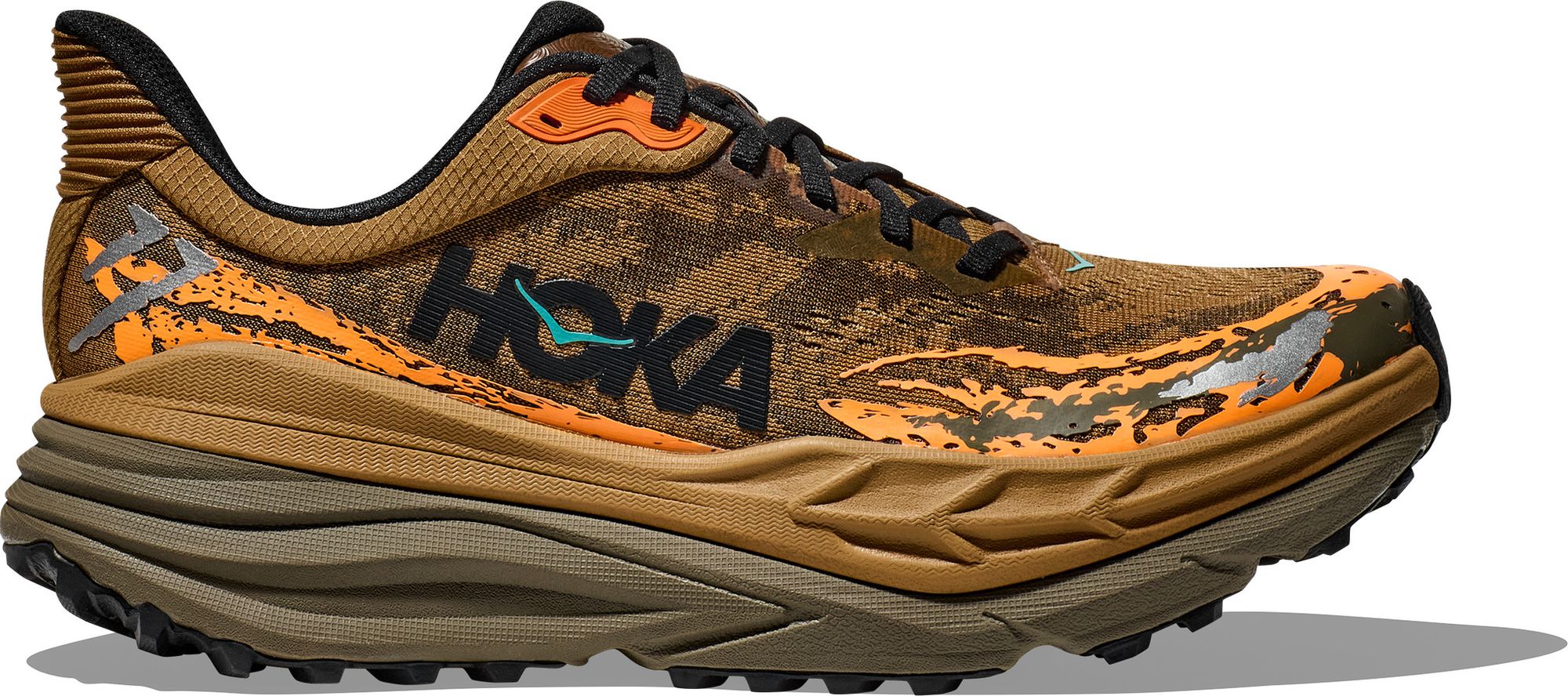 Hoka Tan and Yellow Trail Shoes Mafate Speed main image 4