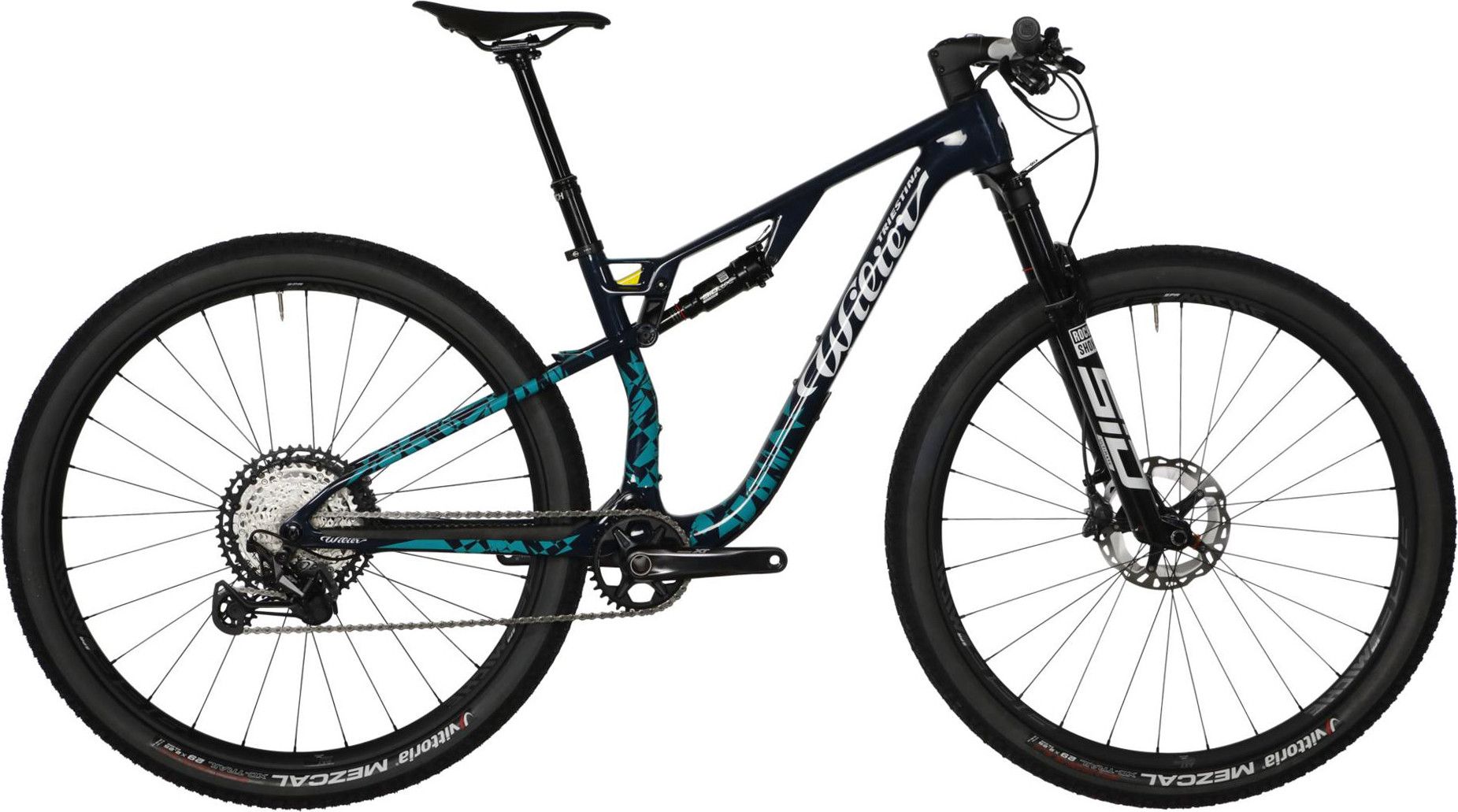 Wilier Triestina Urta Max SLR Full Suspension MTB Shimano XT 12S 29 Wilier MTB Factory Team Blue Turquoise 2024 Alltricks