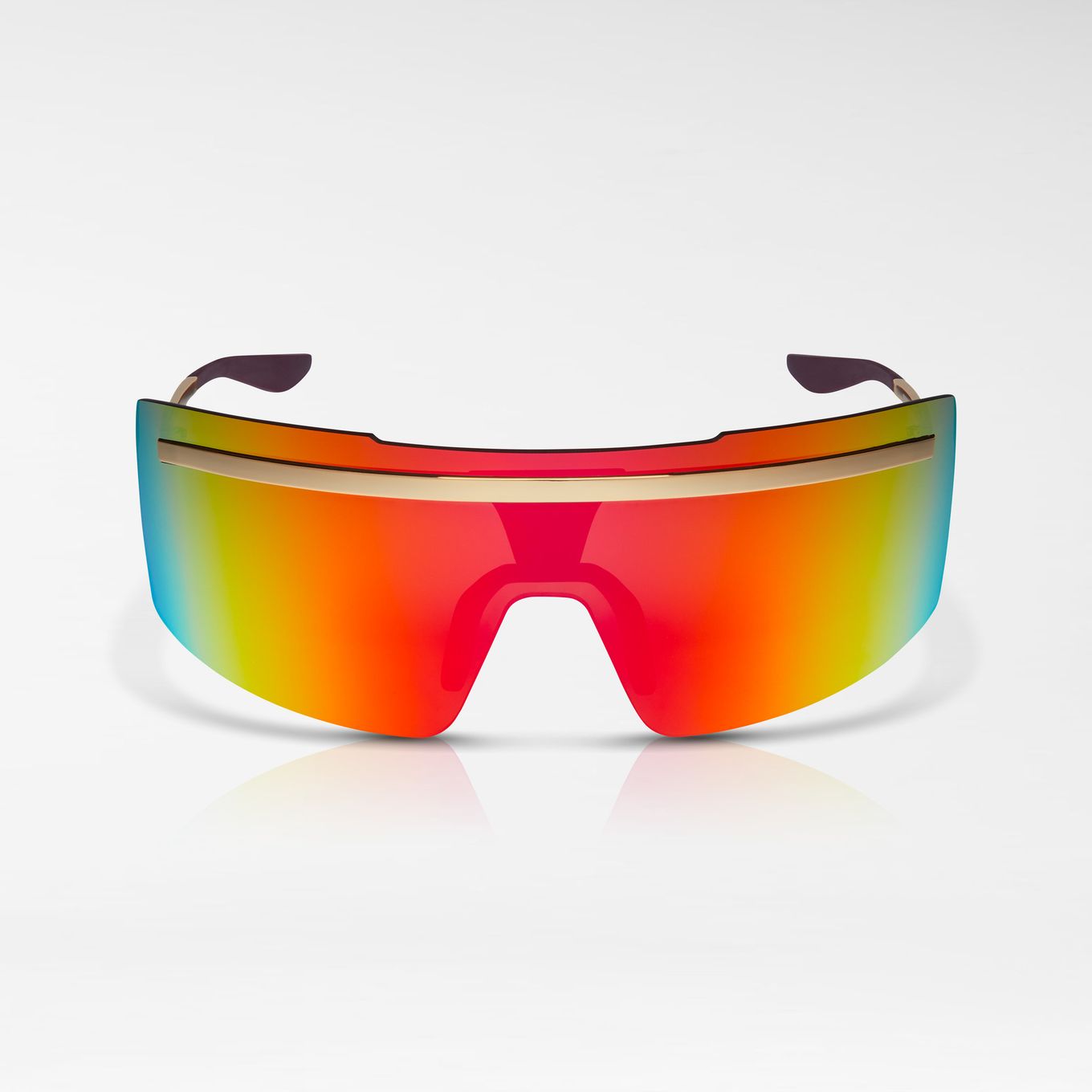 Nike Echo Shield Mirror Sunglasses Gold | Alltricks.com