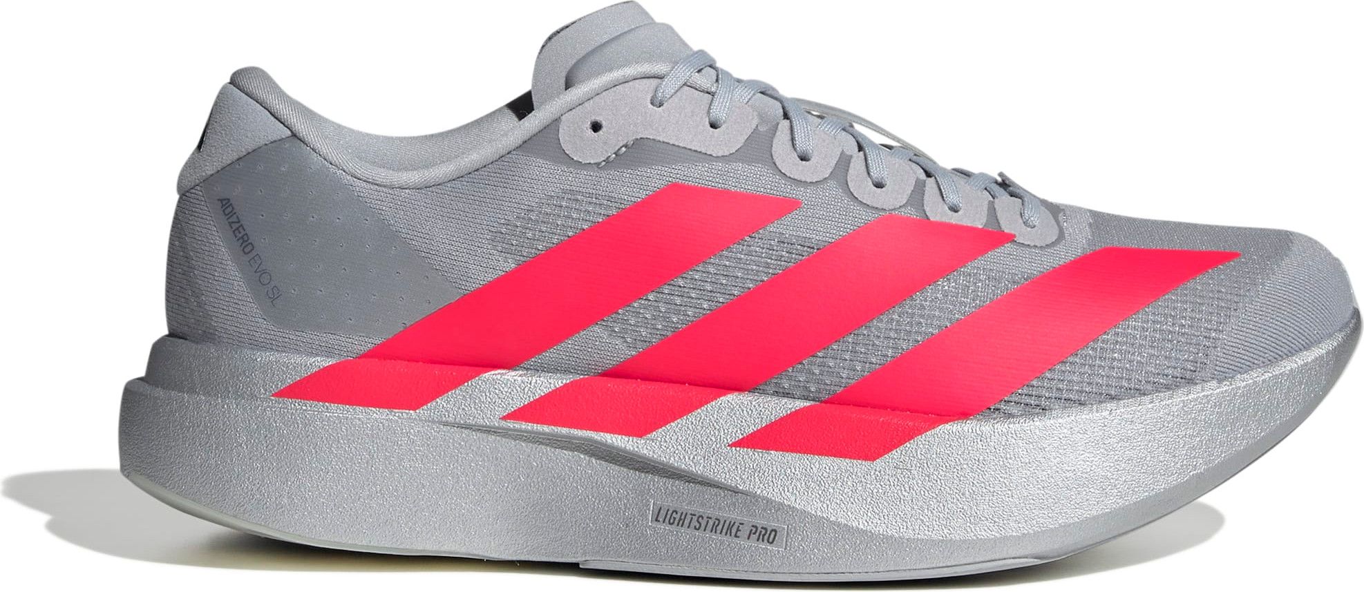 adidas Adizero Evo SL Running Shoes Silver/Red Men's | Alltricks.com
