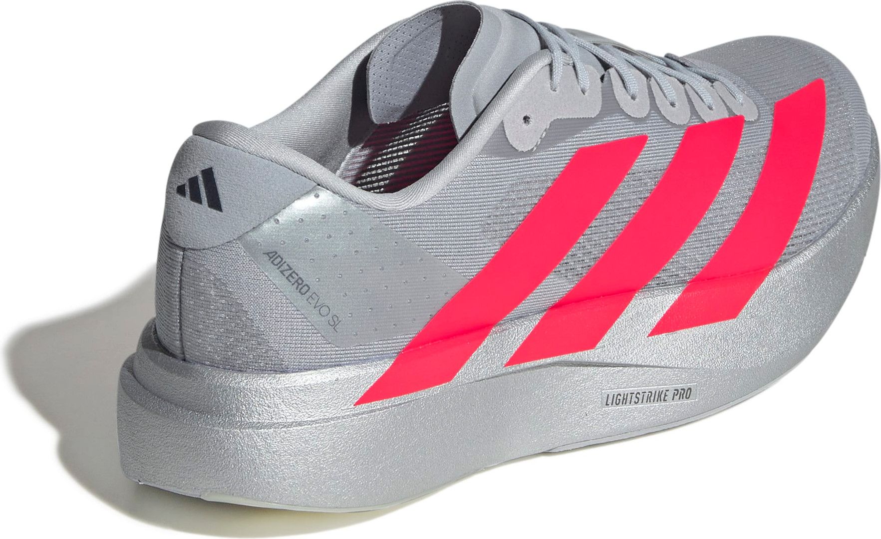 adidas Adizero Evo SL Running Shoes Silver/Red Men's | Alltricks.com