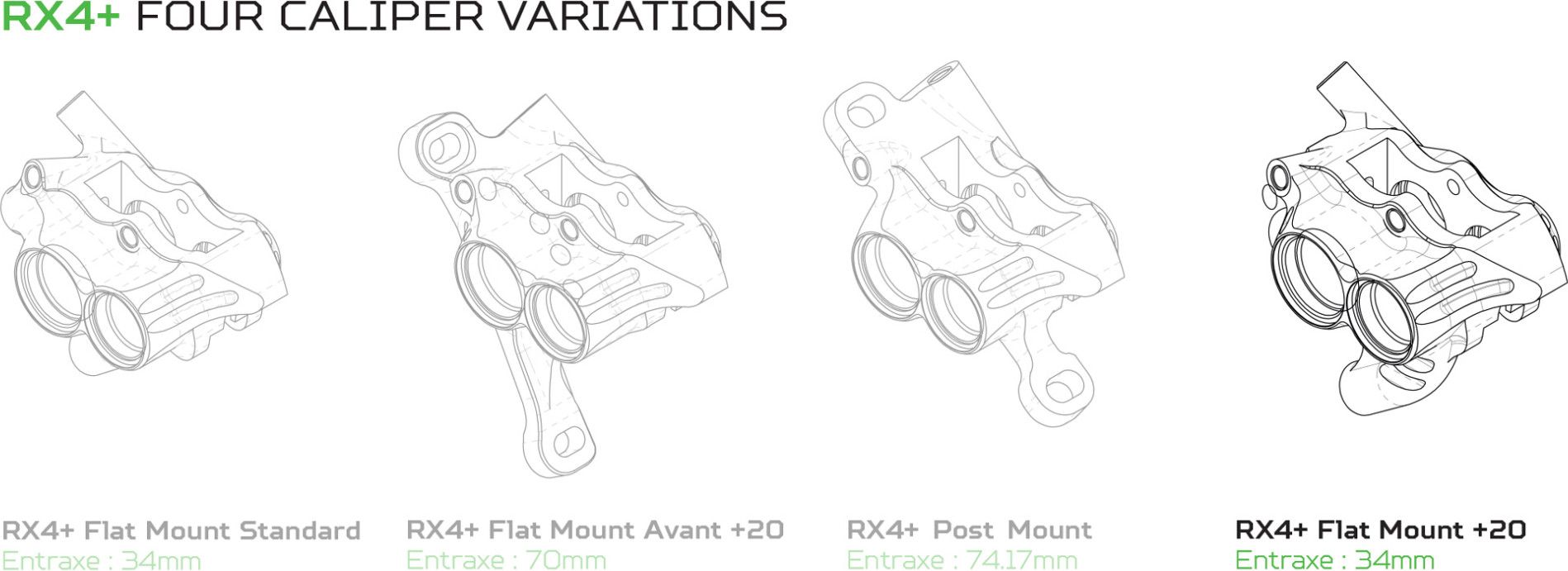 http.rhrh　４本目 Hope RX4 + Flat Mount + 20mm Sram DOT Caliper Blue HBSPC74B