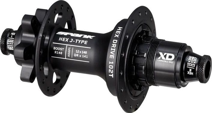 Spank HEX J-Type 102T Boost Rear Hub I R148 I 32 Holes Black