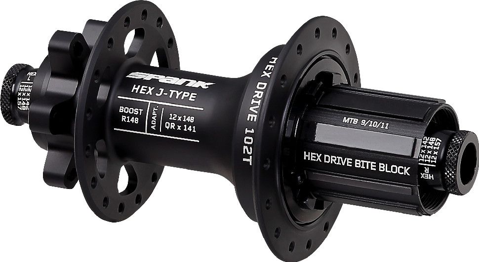 パーツ SPANK/mavic 26 hub/ spank/hope 2 maxxis Spank MTB Rear Hub Hex J-Type 148 mm x 12 mm (Boost), SRAM XD, IS