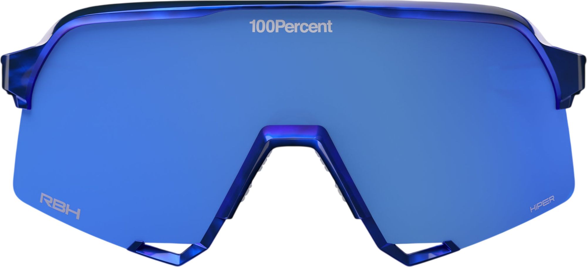 Brille 100% S3 RBH Gloss Blue Holographic mit HiPER-Spiegelgläsern